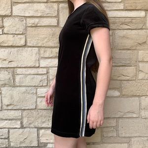1990s Velour Stripe Sporty Dress